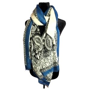 MIA + TESS Pattern Lightweight Scarf Navy/Black/White